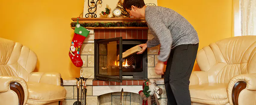 Rusted Metal Fireplace Restoration in North Olmsted, Ohio